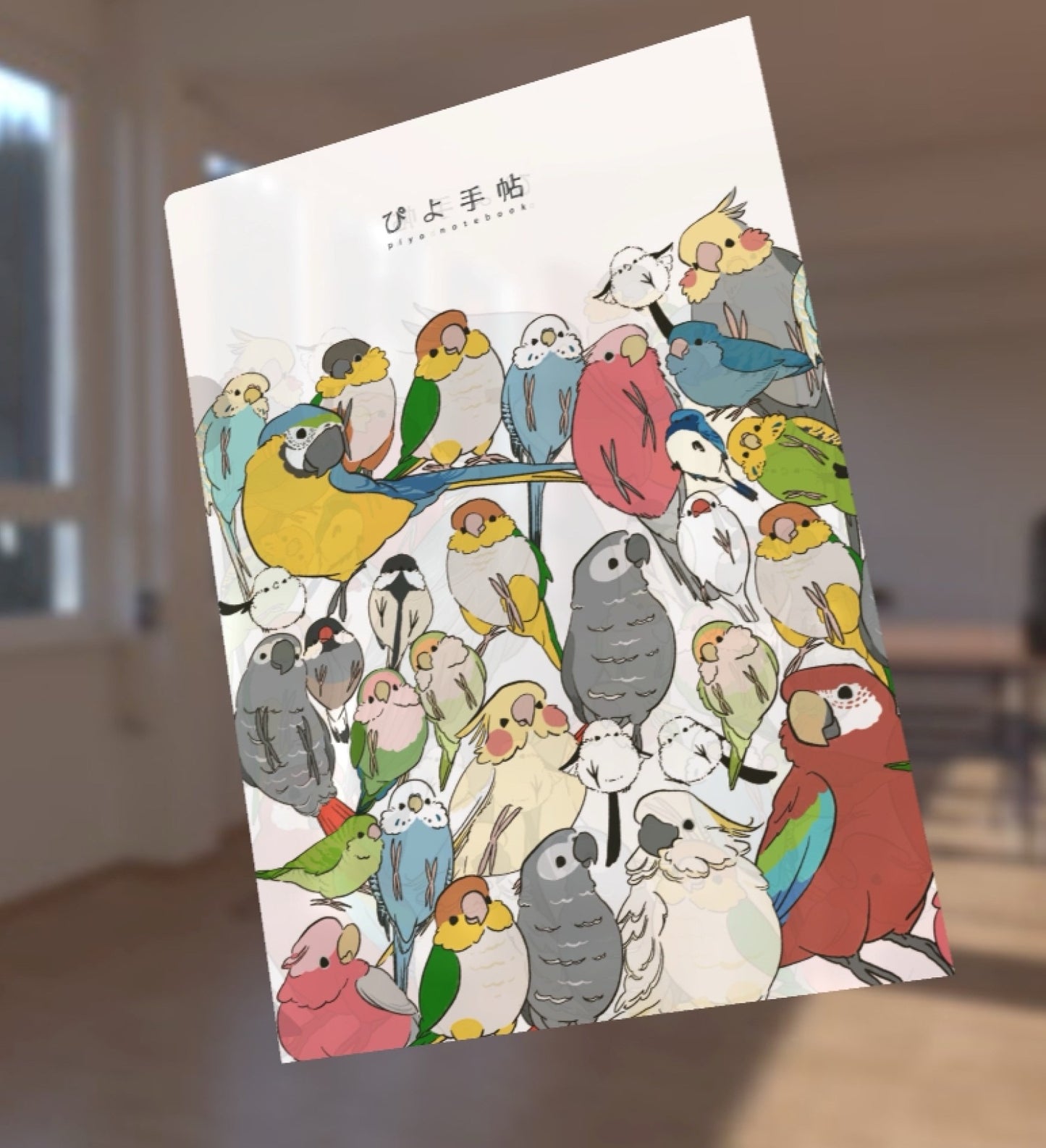 A4クリアファイル　鳥さんいっぱい