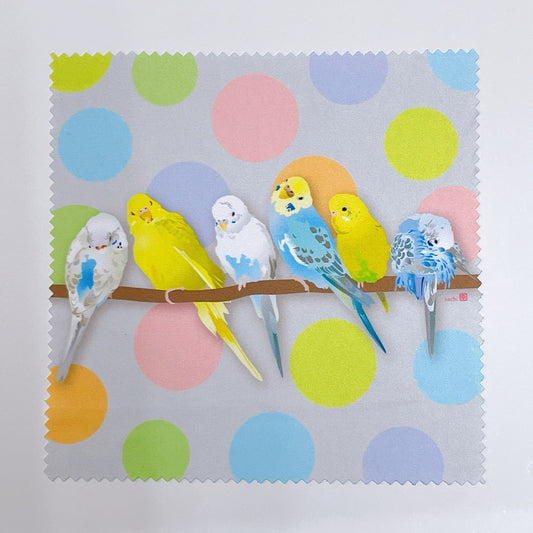メガネ拭き　パステルカラーズ　セキセイインコ