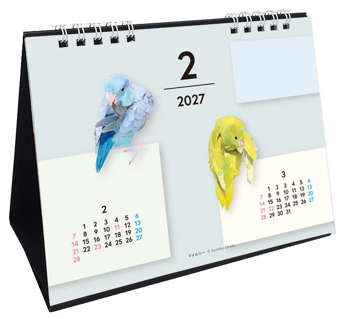 （予約販売）2027年版 とりアート  卓上カレンダー