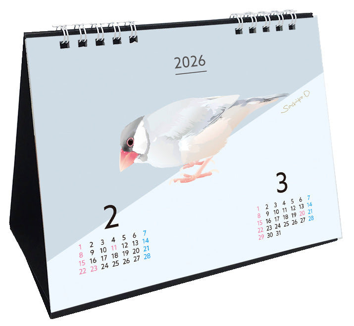 （予約販売）2026年版 とりアート  卓上カレンダー