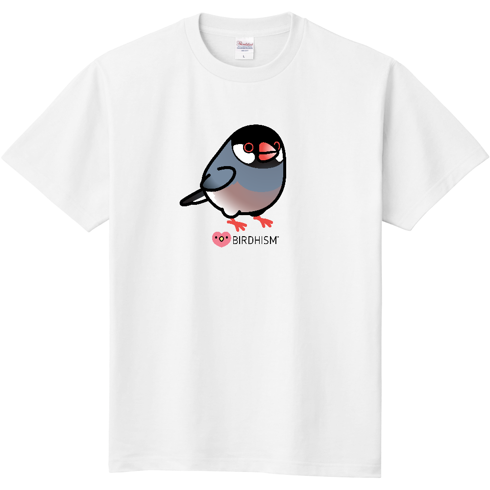 Chubby Bird　文鳥　スタンダードTシャツ　ホワイト　受注製作　送料無料　メーカー直送　クーポン利用不可