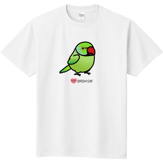 Chubby Bird　ワカケホンセイインコ　スタンダードTシャツ　ホワイト　受注製作　送料無料　メーカー直送　クーポン利用不可