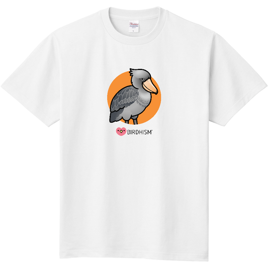 Chubby Bird　ハシビロコウ　スタンダードTシャツ　ホワイト　受注製作　送料無料　メーカー直送　クーポン利用不可