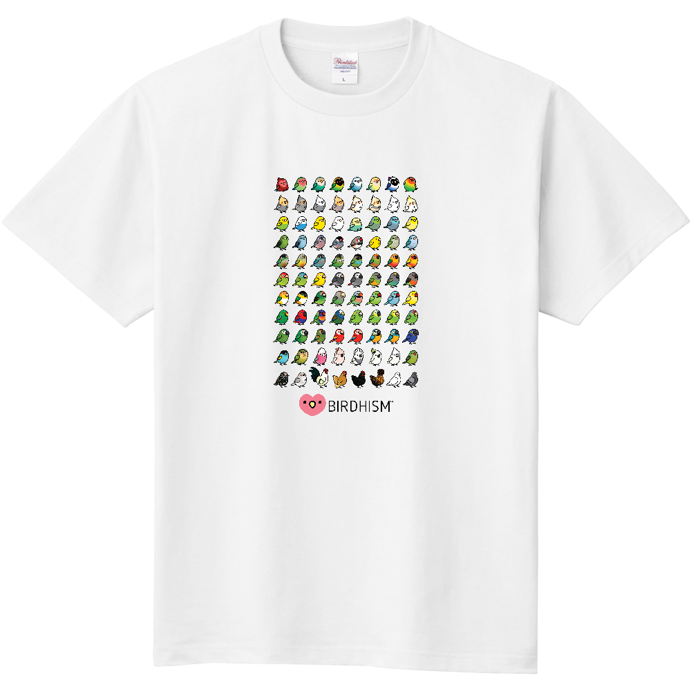 Chubby Bird　鳥さん大集合　スタンダードTシャツ　ホワイト　受注製作　送料無料　メーカー直送　クーポン利用不可