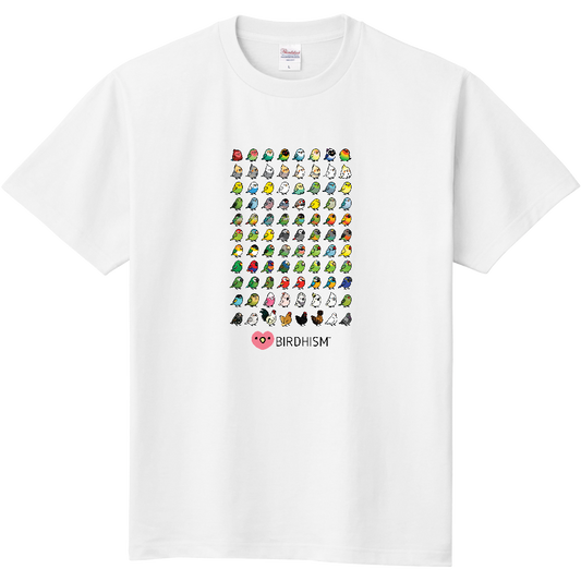 Chubby Bird　鳥さん大集合　スタンダードTシャツ　ホワイト　受注製作　送料無料　メーカー直送　クーポン利用不可