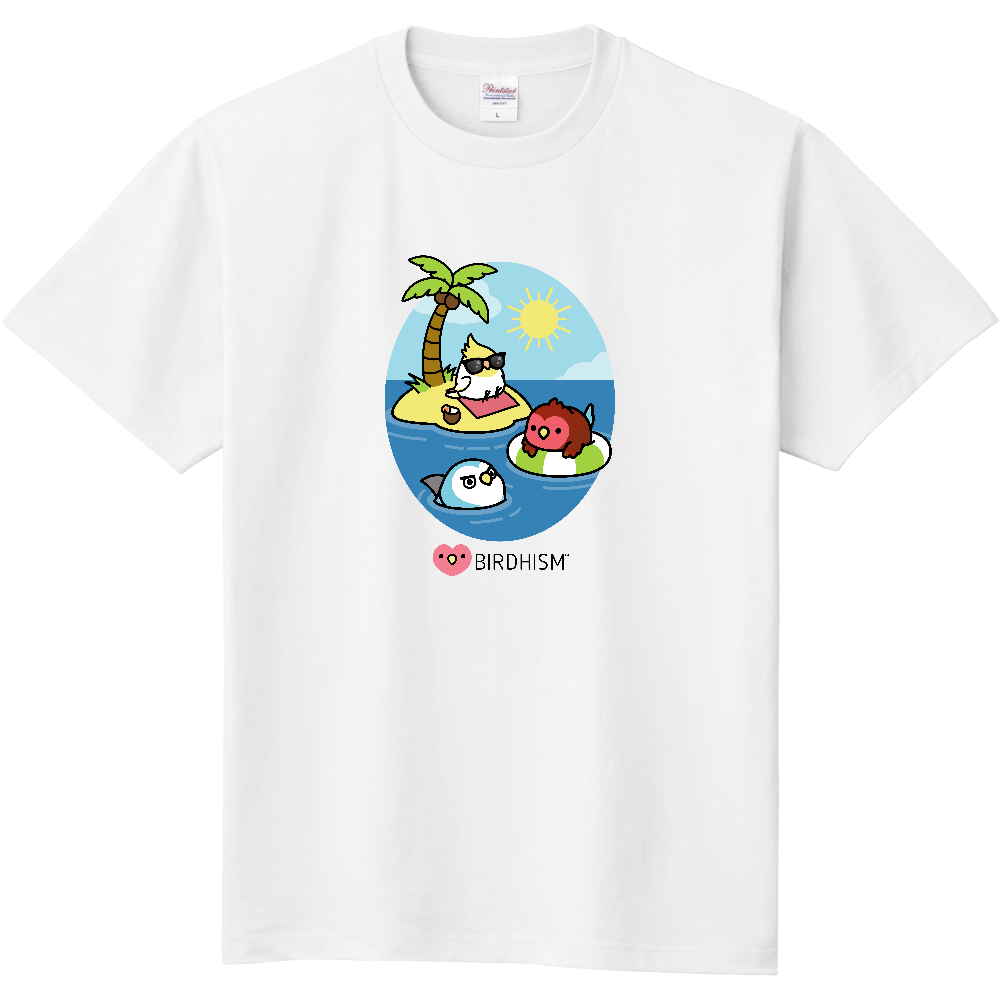 Chubby Bird　南の島で夏休み　スタンダードTシャツ　ホワイト　受注製作　送料無料　メーカー直送　クーポン利用不可