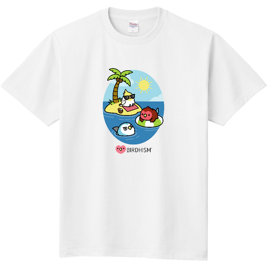 Chubby Bird　南の島で夏休み　スタンダードTシャツ　ホワイト　受注製作　送料無料　メーカー直送　クーポン利用不可