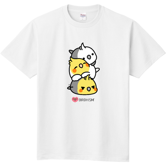 Chubby Bird　オカメ団子　オカメインコ　スタンダードTシャツ　ホワイト　受注製作　送料無料　メーカー直送　クーポン利用不可
