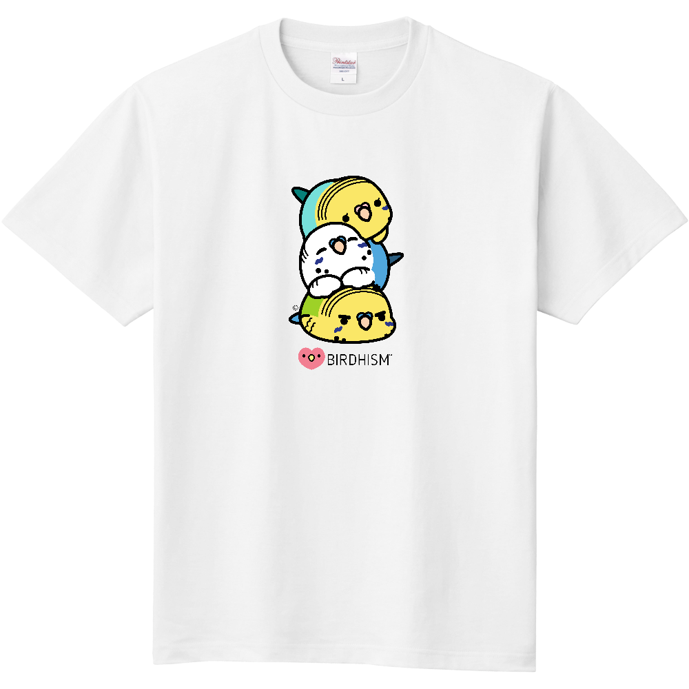 Chubby Bird　セキセイ団子　セキセイインコ　スタンダードTシャツ　ホワイト　受注製作　送料無料　メーカー直送　クーポン利用不可