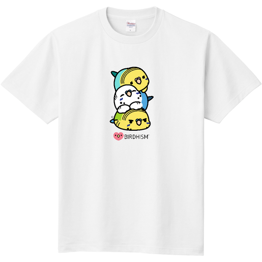 Chubby Bird　セキセイ団子　セキセイインコ　スタンダードTシャツ　ホワイト　受注製作　送料無料　メーカー直送　クーポン利用不可