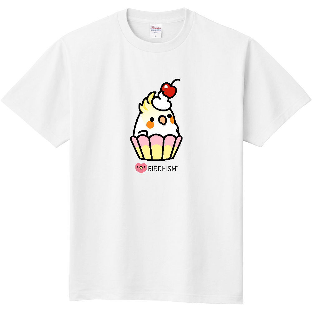 Chubby Bird　オカメインコ　カップケーキ　スタンダードTシャツ　ホワイト　受注製作　送料無料　メーカー直送　クーポン利用不可