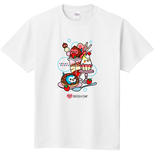 Chubby Bird　インコ スウィーツ　スタンダードTシャツ　ホワイト　受注製作　送料無料　メーカー直送　クーポン利用不可
