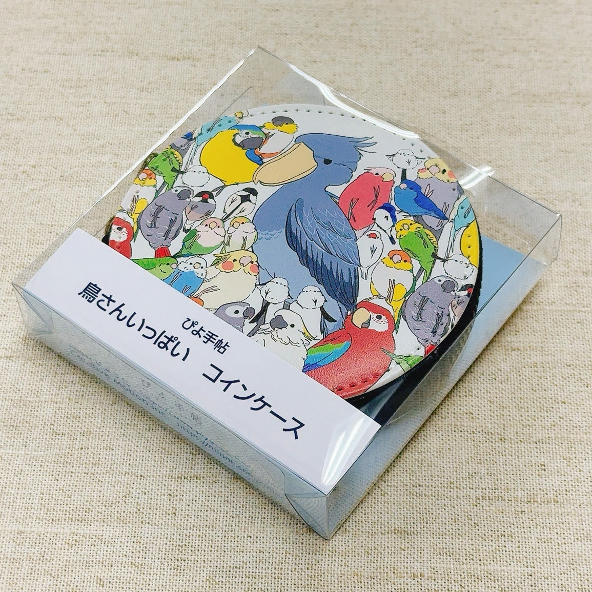 コインケース　鳥さんいっぱい