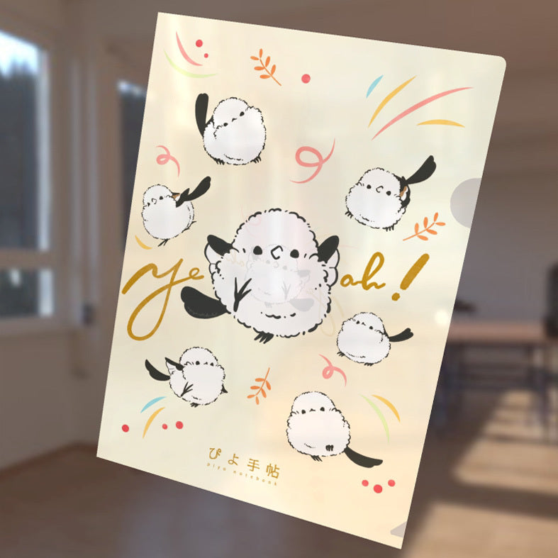 A4クリアファイル　シマエナガのやったー - Sweet Birdie Boutique