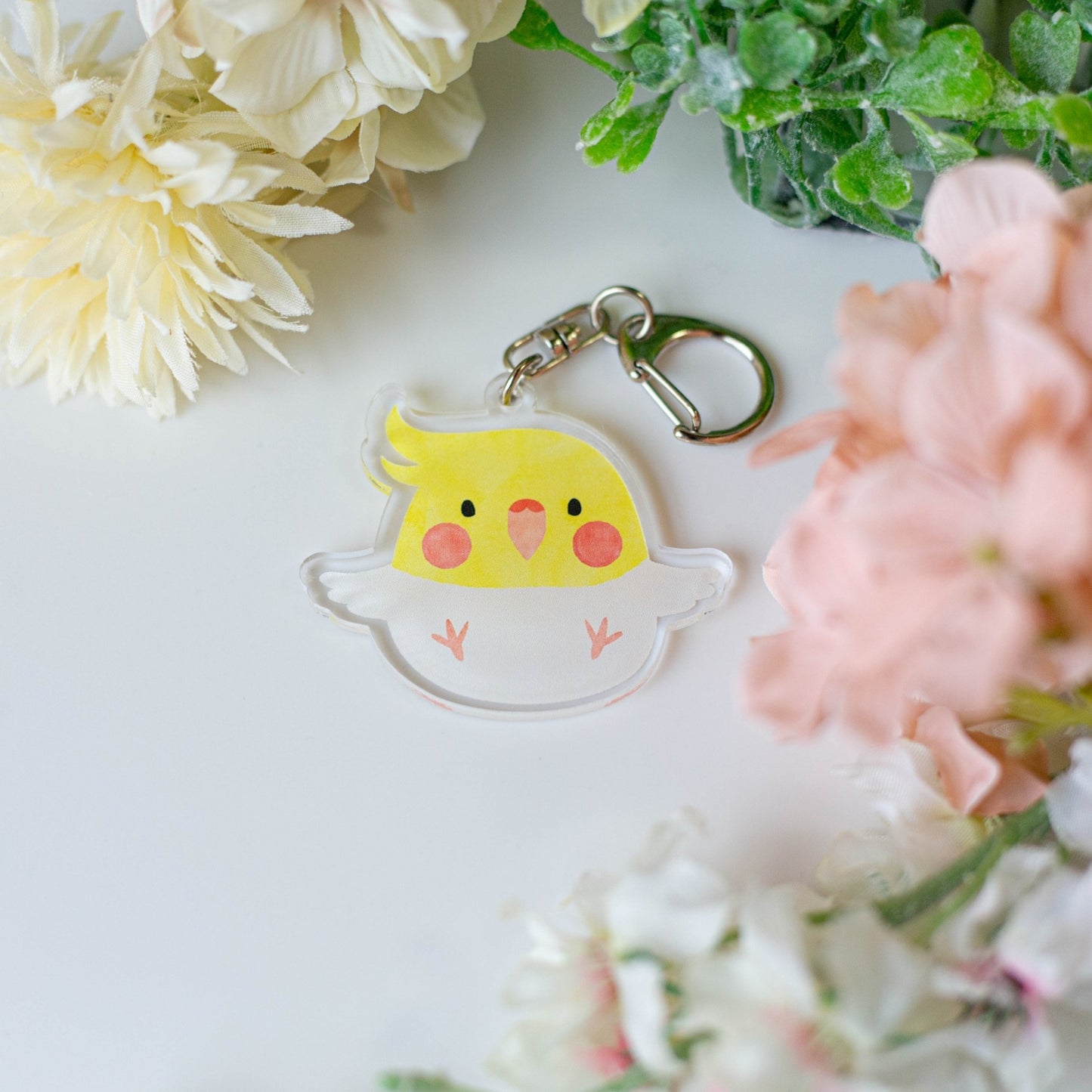 受注製作　アクリルキーホルダー　オカメインコのオカくん　クーポン利用不可