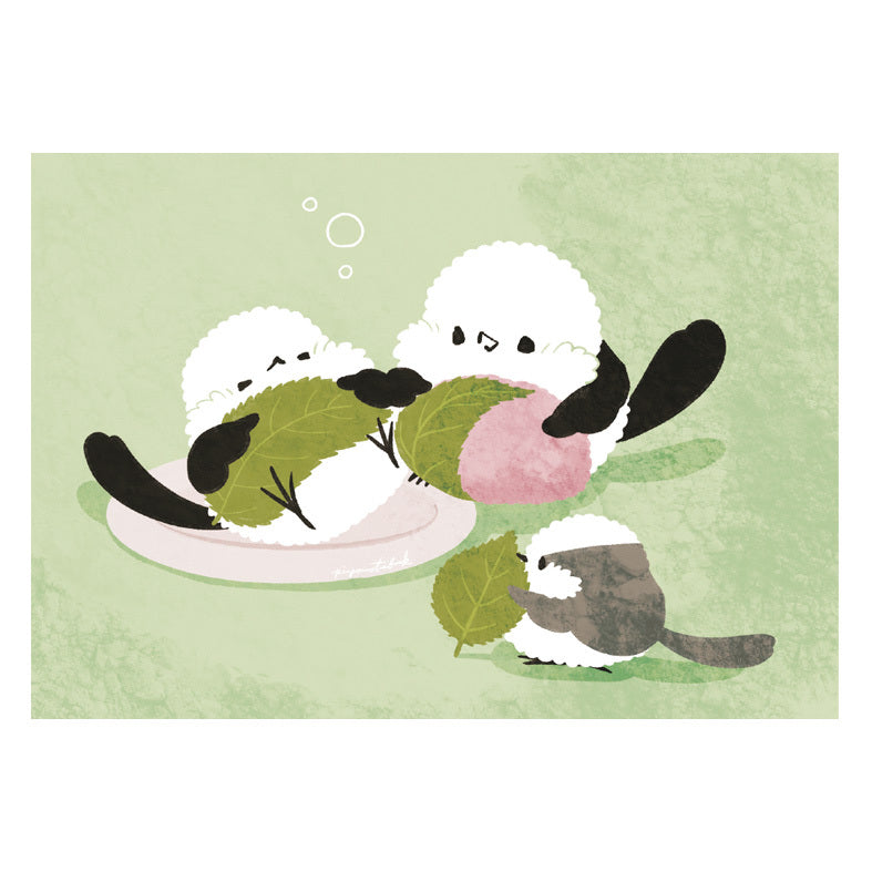 メモ帳　さくらもち　シマエナガ - Sweet Birdie Boutique