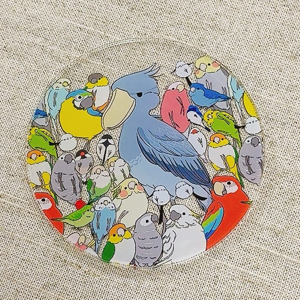 アクリルコースター　鳥さんいっぱい