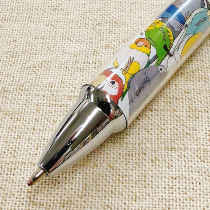 ボールペン　鳥さんいっぱい