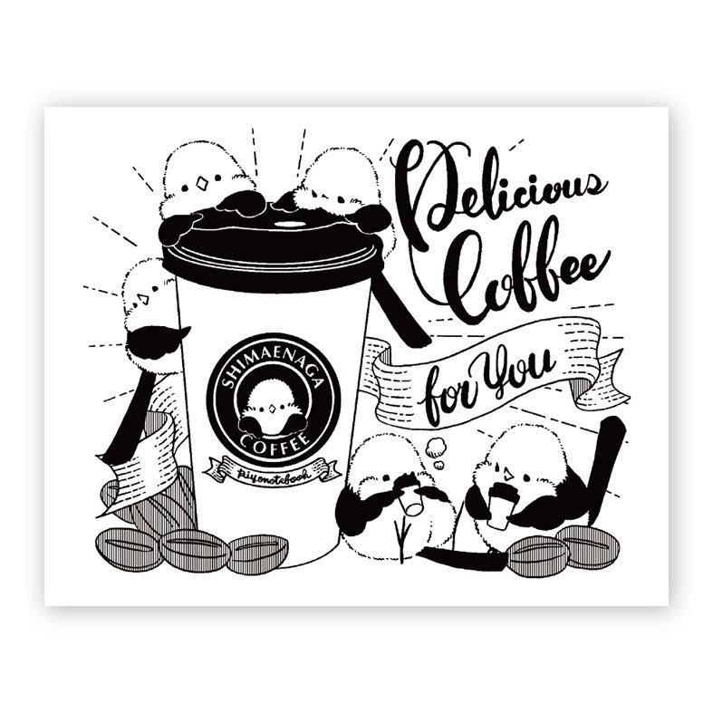 メモ帳　シマエナガのコーヒー淹れよ テイクアウト