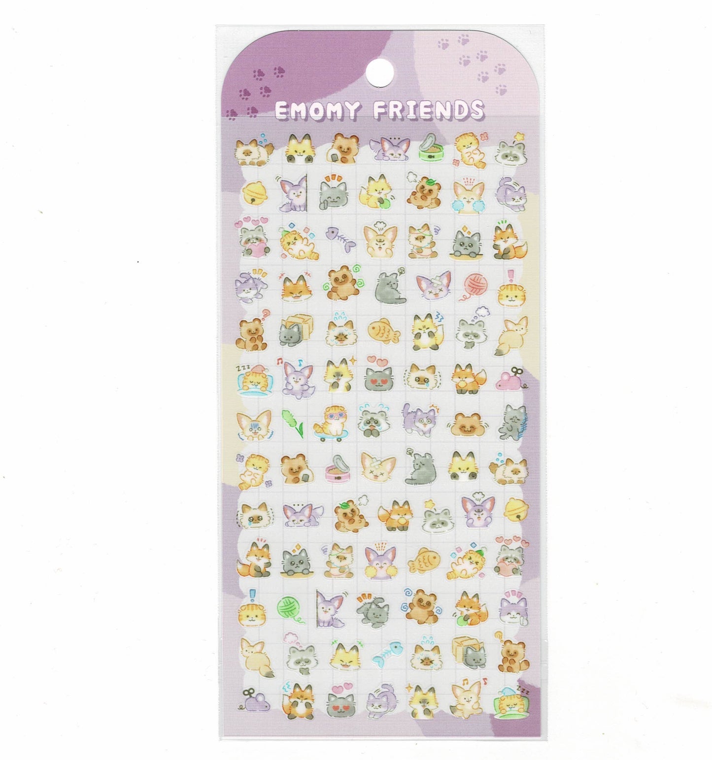 シール　猫　エモミーフレンズステッカー　ねこたち