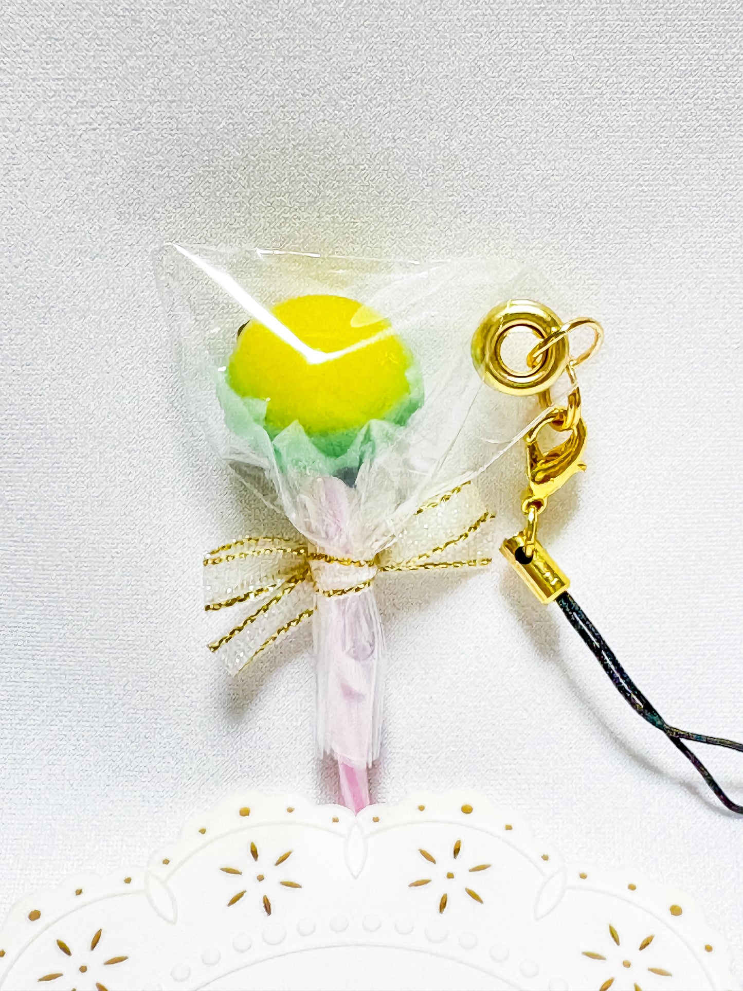 ストラップ　ロリポップキャンディ　セキセイインコ　グリーン　2 - Sweet Birdie Boutique