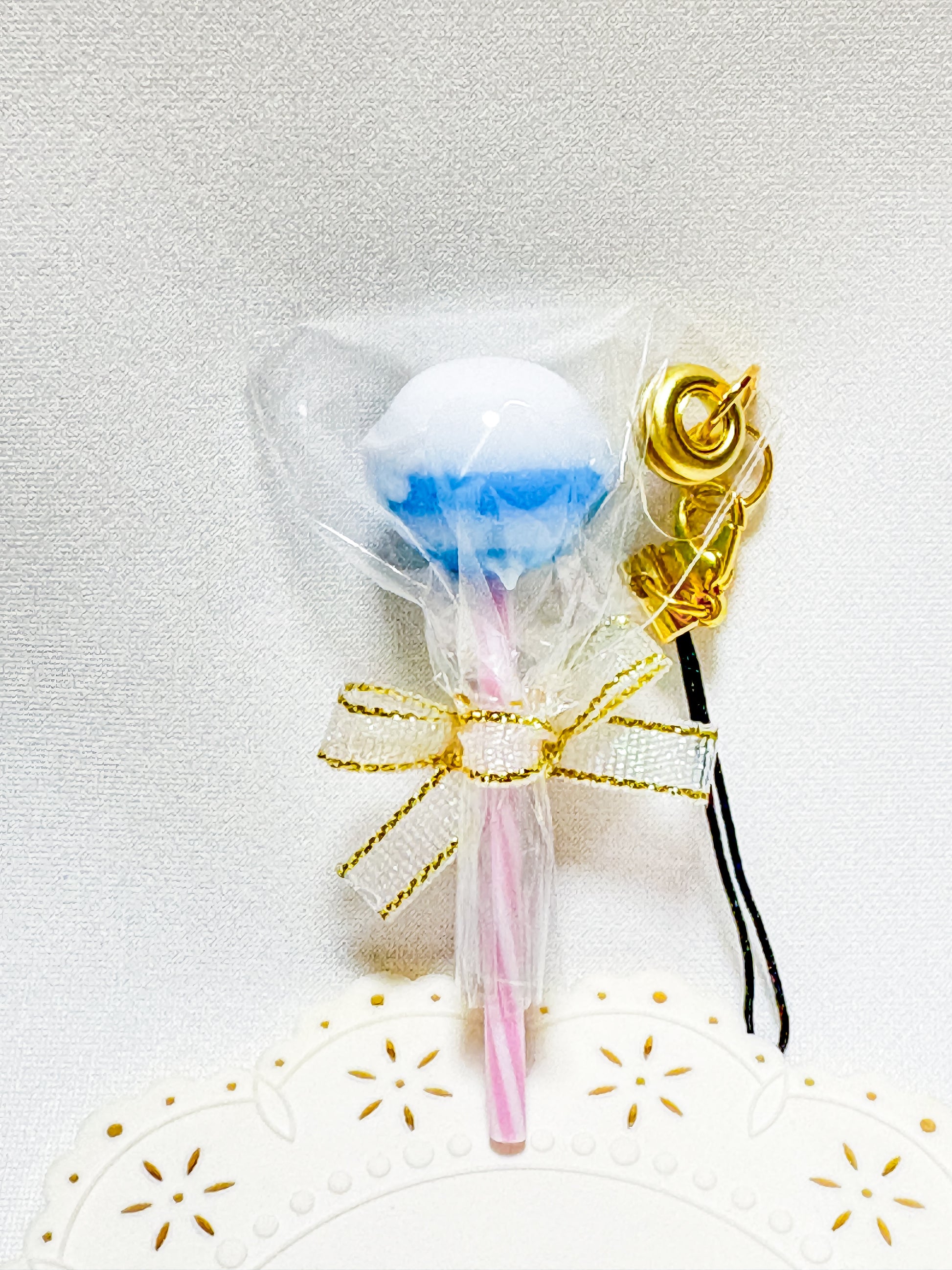 ストラップ　ロリポップキャンディ　セキセイインコ　ブルーパイド - Sweet Birdie Boutique