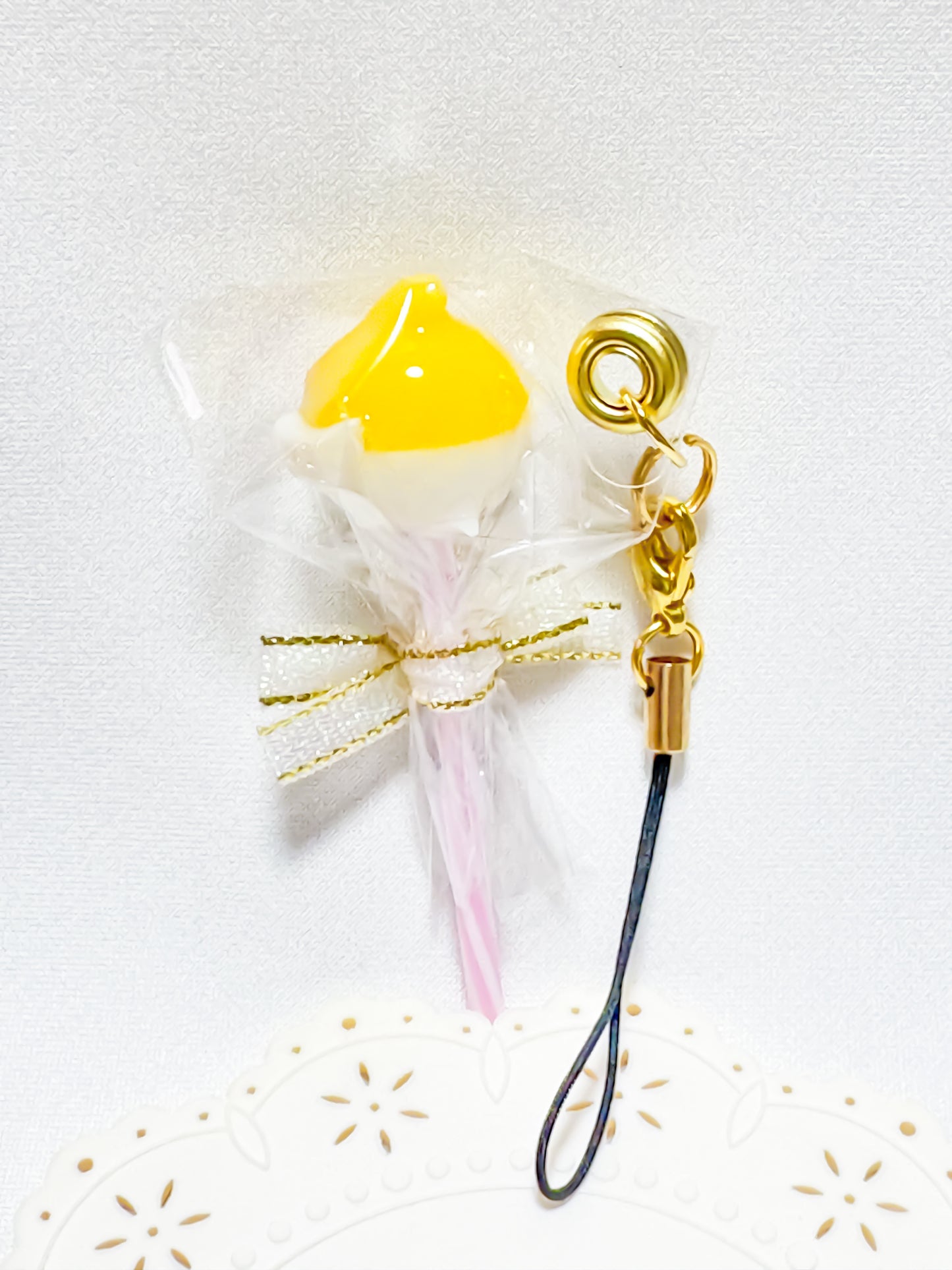 ストラップ　ロリポップキャンディ　オカメインコ　ルチノー - Sweet Birdie Boutique