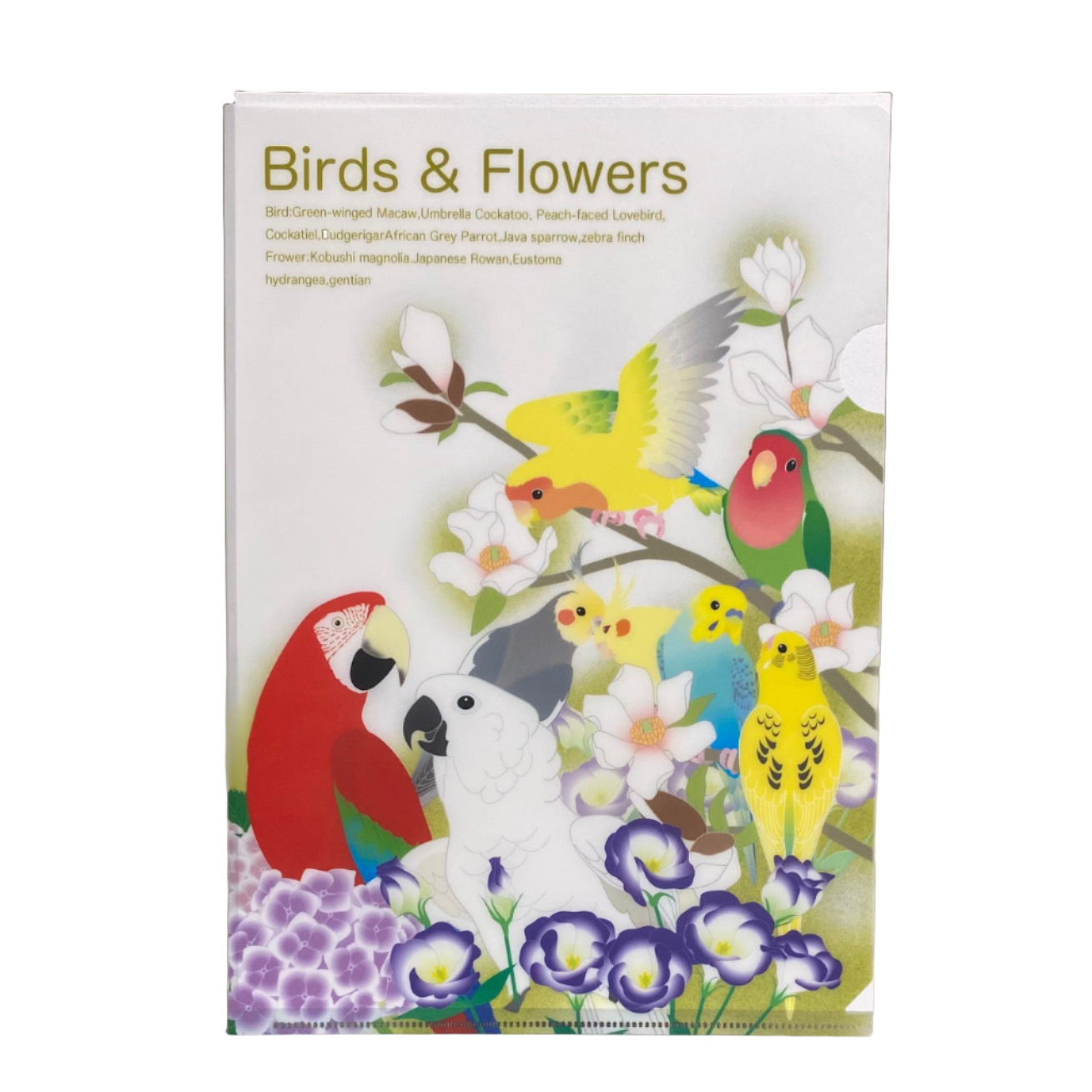 A4 クリアファイル Birds & Flowers