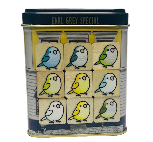 Chubby Bird　木製マグネット　オキナインコ　ミニサイズ　9個　クーポン利用不可