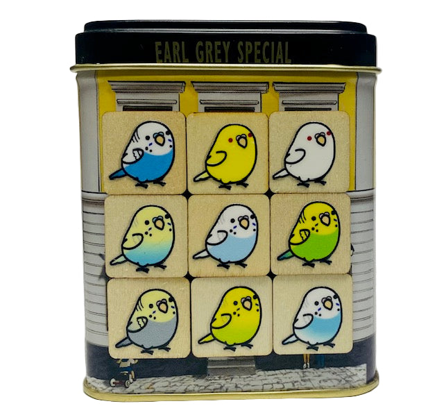Chubby Bird　木製マグネット　セキセイインコ　ミニサイズ　9個　クーポン利用不可