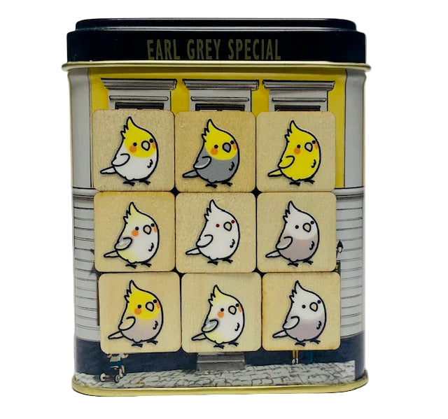 Chubby Bird　木製マグネット　オカメインコ　ミニサイズ　9個　クーポン利用不可