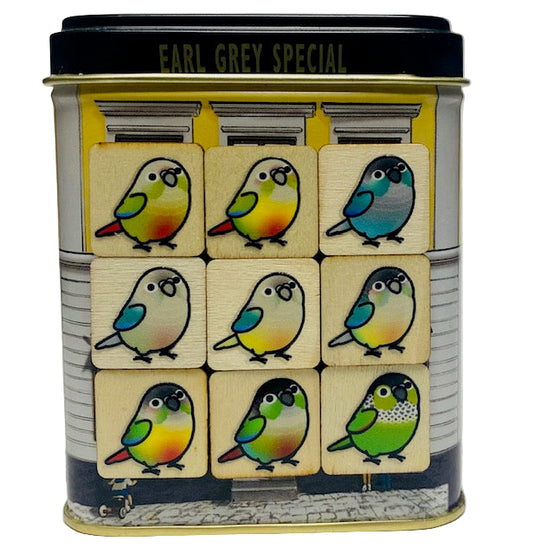 Chubby Bird　木製マグネット　ウロコインコ　ミニサイズ　9個　クーポン利用不可