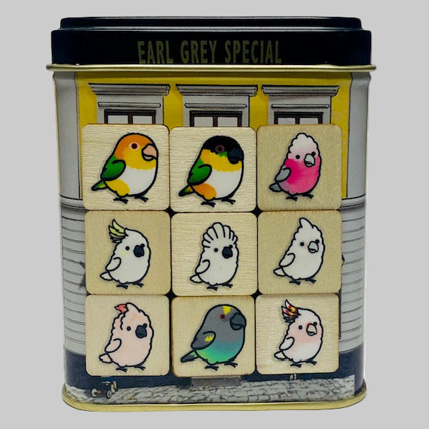 Chubby Bird　木製マグネット　いろんな鳥さん　3　ミニサイズ　9個　