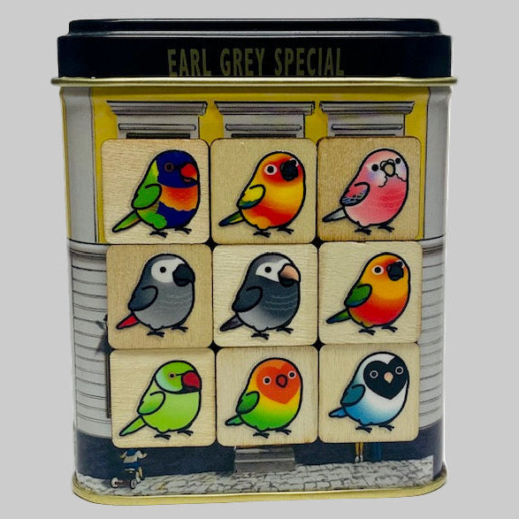 Chubby Bird　木製マグネット　いろんな鳥さん　4　ミニサイズ　9個　
