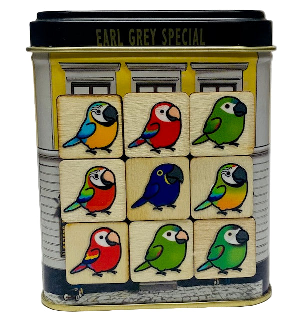 Chubby Bird　木製マグネット　コンゴウインコ　ミニサイズ　9個　クーポン利用不可