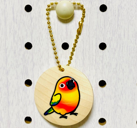 Chubby Bird　木製チャーム　コガネメキシコインコ　クーポン利用不可