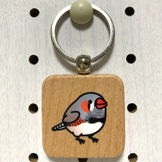 Chubby Bird　木製キーホルダー　キンカチョウ　クーポン利用不可