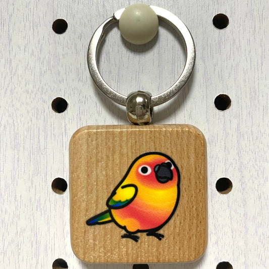 Chubby Bird　木製キーホルダー　コガネメキシコインコ　クーポン利用不可