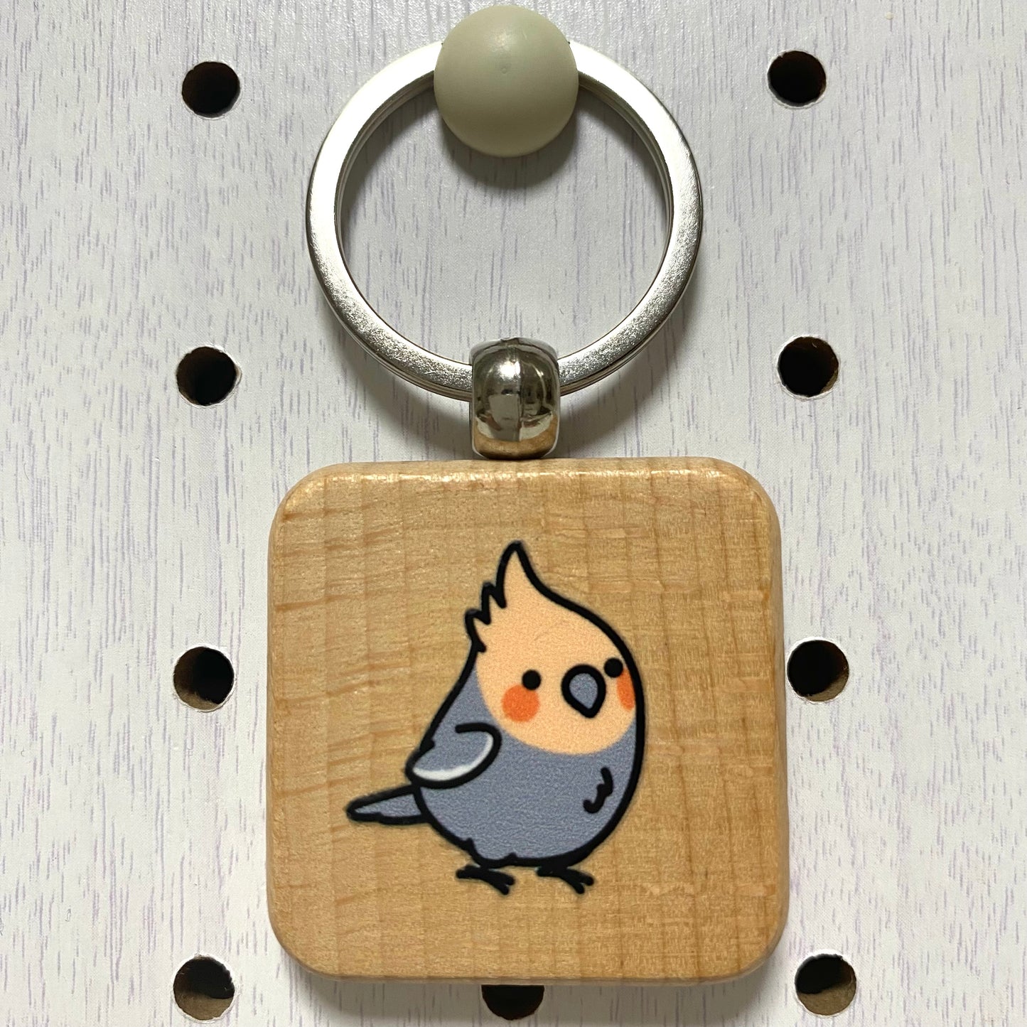 Chubby Bird　木製キーホルダー　オカメインコ　クーポン利用不可