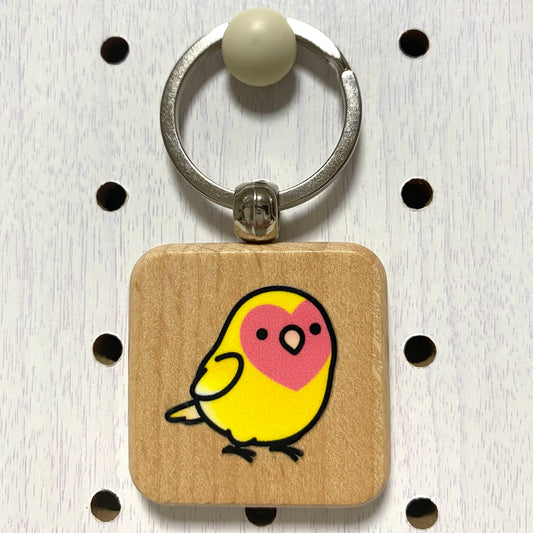 Chubby Bird　木製キーホルダー　コザクラインコ　クーポン利用不可