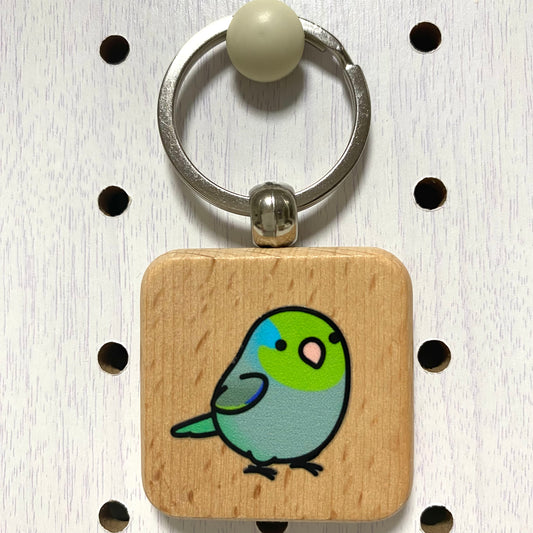 Chubby Bird　木製キーホルダー　マメルリハ　クーポン利用不可