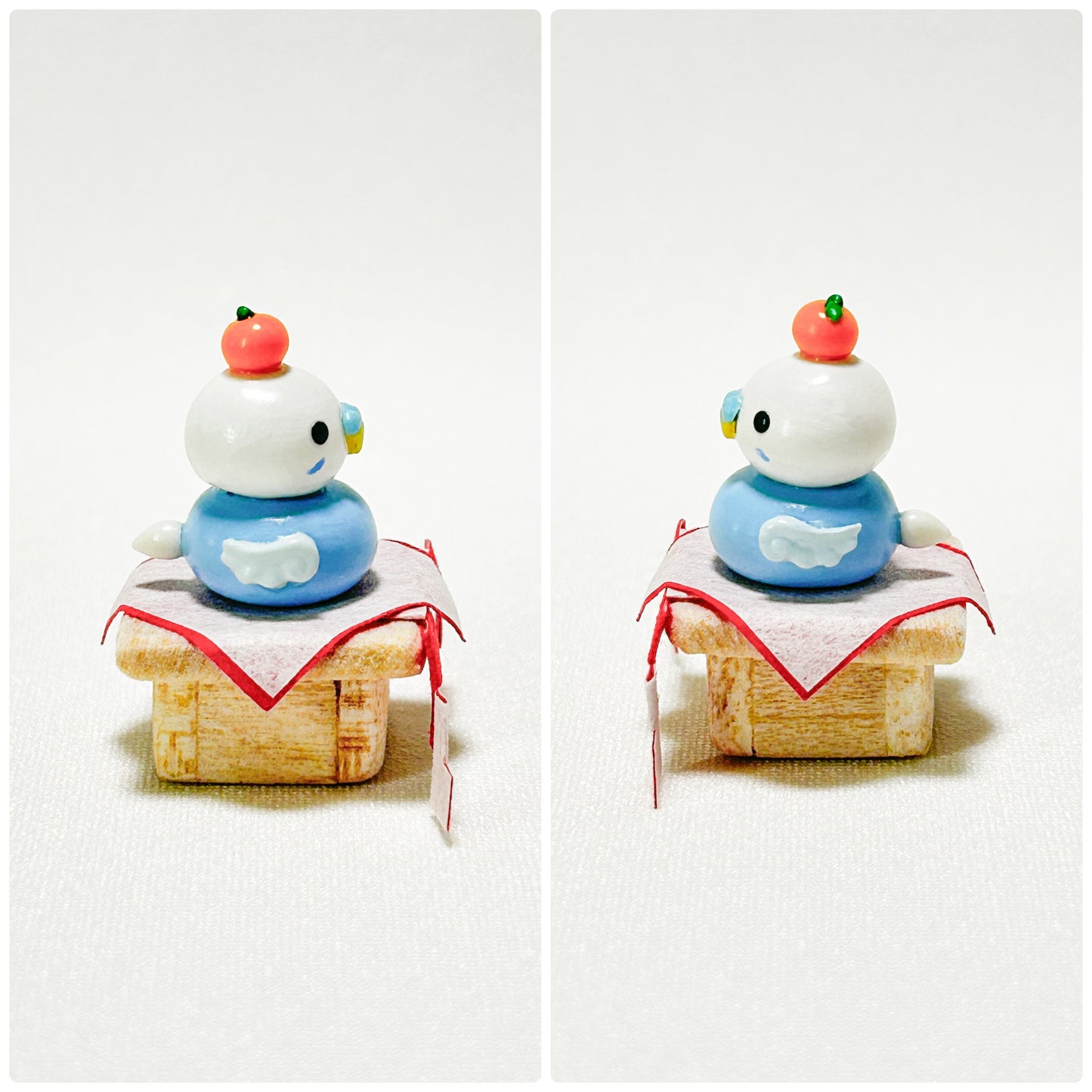 ミニチュア　鏡餅インコ　セキセイインコ　ブルー