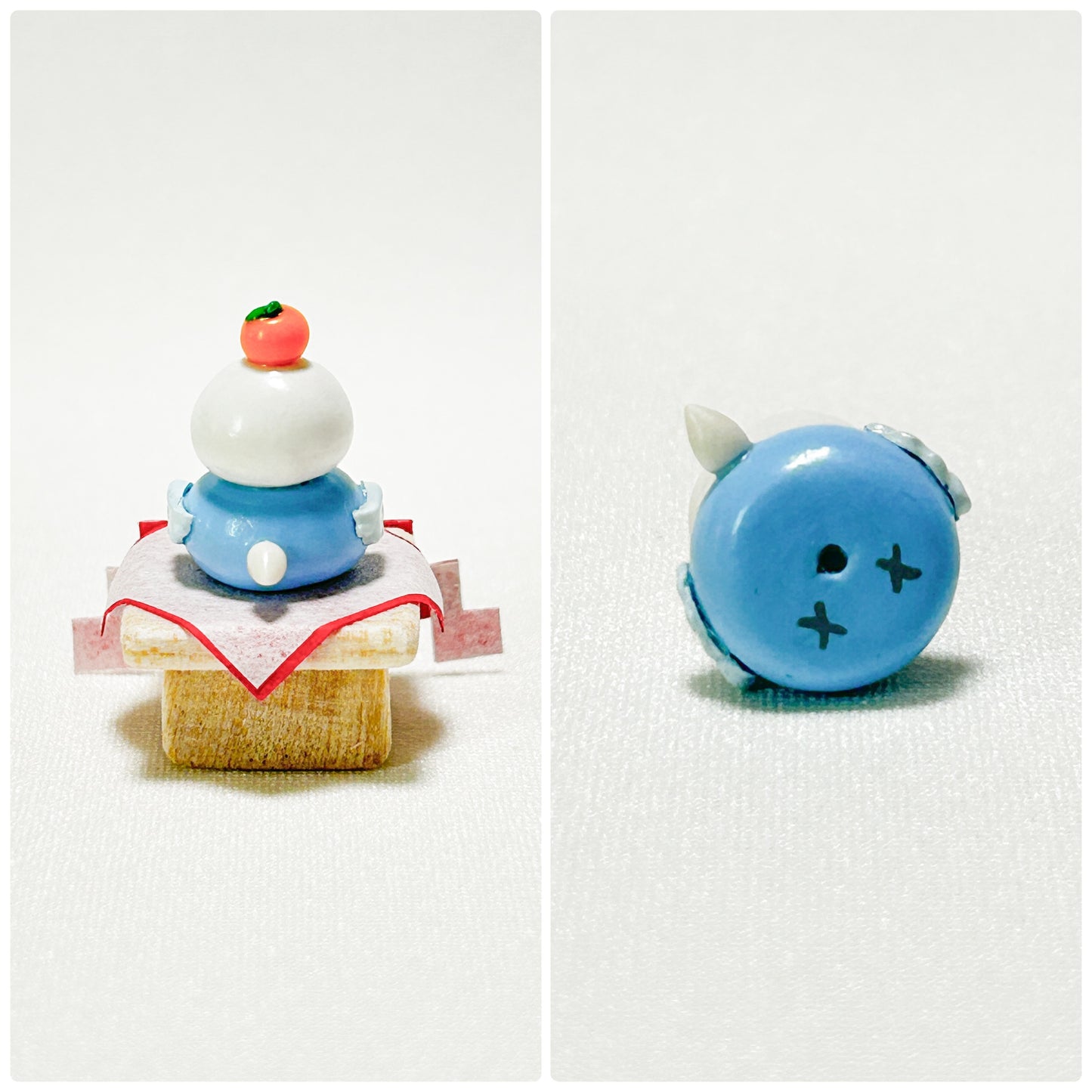 ミニチュア　鏡餅インコ　セキセイインコ　ブルー