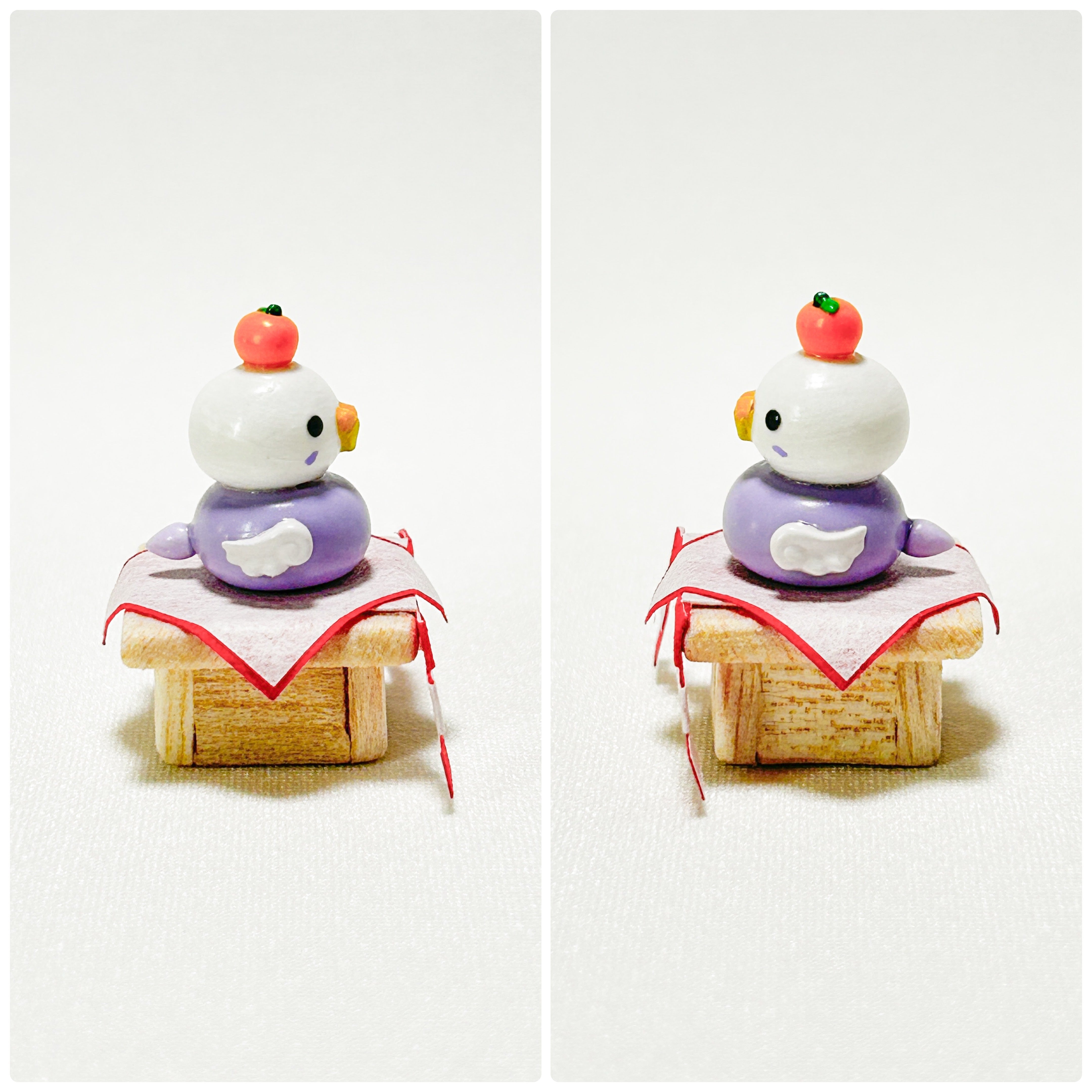 ミニチュア 鏡餅インコ セキセイインコ ライラック – 小鳥雑貨専門のお