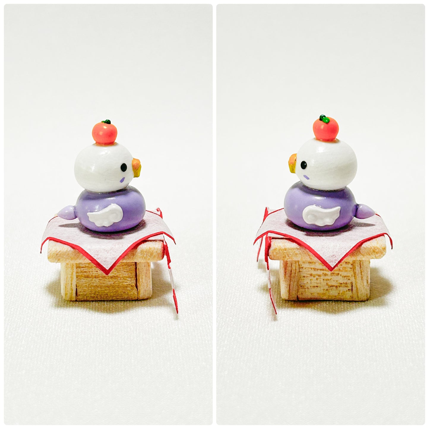 ミニチュア　鏡餅インコ　セキセイインコ　ライラック