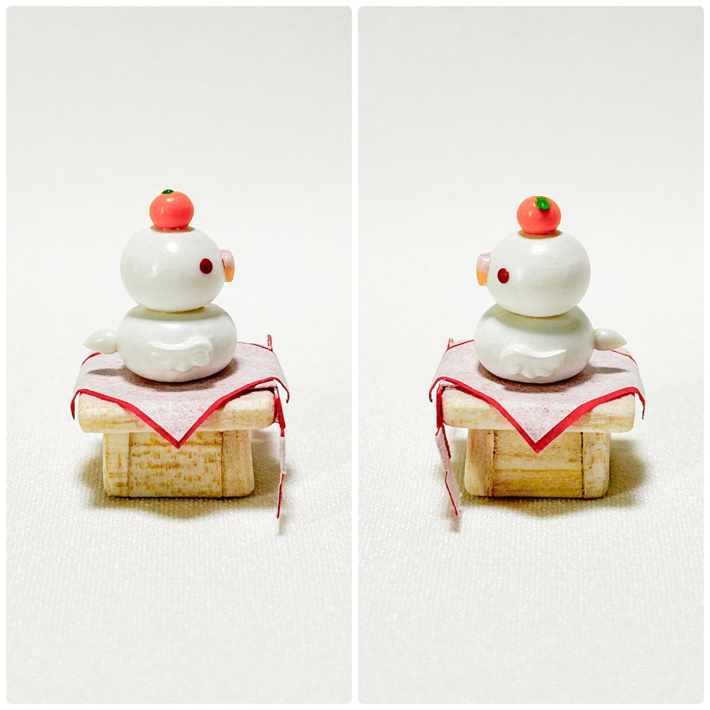 ミニチュア　鏡餅インコ　セキセイインコ　アルビノ