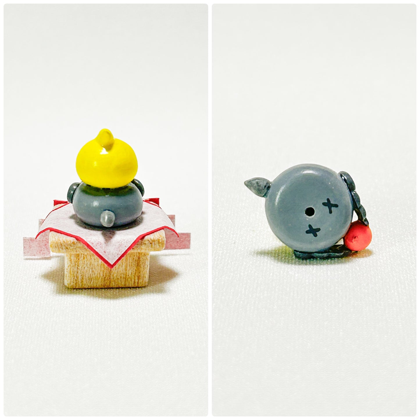 ミニチュア　鏡餅インコ　オカメインコ　グレー