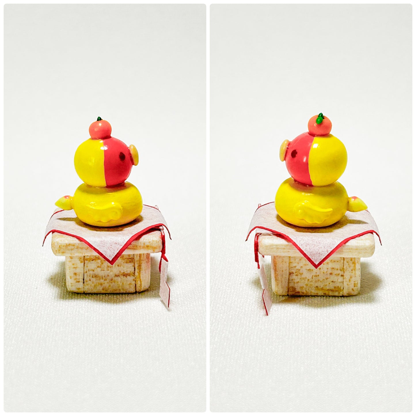 ミニチュア　鏡餅インコ　コザクラインコ　イエロー