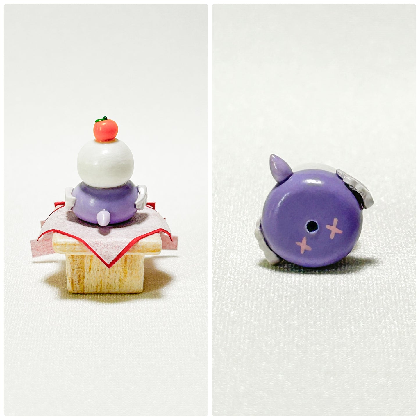 ミニチュア　鏡餅インコ　セキセイインコ　ライラック