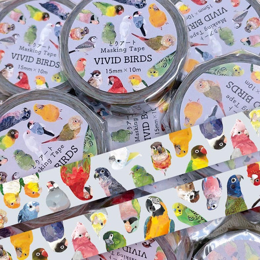 マスキングテープ とりアート VIVID BIRDS
